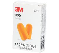 3M™ Bouchons d'oreilles en mousse 1100P 2 paires D'Oreille pc(s)