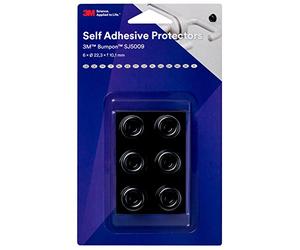 3M Bumpon SJ5009BL Butées adhésives Mini-pack, Noire | 6 pièces, 22.3 x 10.1 mm, Adhésif en caoutchouc, réduit les vibrations et les bruits, haute capacité anti-dérapante