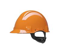 3M Casque 3M, Uvicator, à cliquet, Non-ventilé, diélectrique 1 000 V | Bandeau en Cuir, Orange, G3001MUV100V-OR
