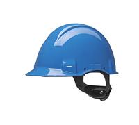 3M Casque 3M, Uvicator, à cliquet, Non-ventilé, diélectrique 440 V, Bandeau en Plastique, Bleu, G3001NUV-BB