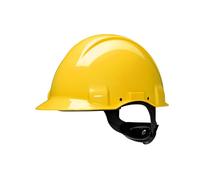 3M casque de protection, Uvicator, fermeture à cliquet, non ventilé, diélectrique 1000 V, bande de soudage en cuir, jaune, G3001MUV1000V-GU x20 morceau