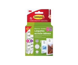 3M Command™ Multi-Pack de languettes accroches tableaux larges et moyennes - 4 + 8 pièces