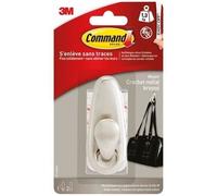 3M - Crochet adhésif - Triangulaire moyen - Métal brossé - Supporte 1,3 kg
