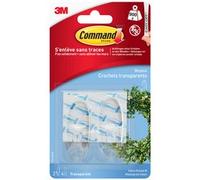 3M Crochet, oval, plastique, transparent, taille: M