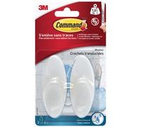 3M Crochet pour salle de bain, plastique, blanc