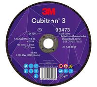 3M Cubitron 3 Cut & Grind Disque à ébarber, 180 mm, 3,5 mm, 22,23 mm, 36+, type 27 #93473 x20 morceau