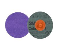 3M Cubitron 3 Roloc Disque fibre 1187C, 80+, TR, Purple, 76 mm, 50/Carton