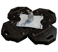 3M DBI-SALA Ancrage autoportant à contrepoids pour toitures avec point d'ancrage SpiraTech, avec émerillon, base avec 16 plaques en fonte de 20 kg chacune (4x caoutchoutées), 3M Connected Safety-ready
