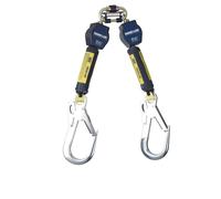 3M DBI-SALA Dispositif antichute à rappel automatique Nano-Lok Twin, longueur : 2 m, boîtier en plastique, mousqueton de sangle Trilock, crochet d'échafaudage en aluminium sur la sangle ouverture 57 m