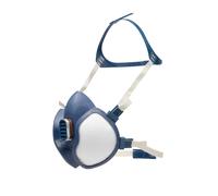 3M Demi-masque anti-gaz et anti-poussières 4255+ avec filtres intégrés, pour peinture au pistolet et produits phytosanitaires, A2P3