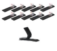 3M Dual Lock 1.27 cm x 5 cm 10 Pcs Noir | Refermable, Ruban de Verrouillage Robuste en Forme de Champignon Crochet Adhésif Ruban de Montage, Support EZ-Pass Intérieur