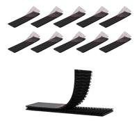 3M Dual Lock 2.54 cm x 10 cm 10 Pcs Noir | Refermable, Ruban de Verrouillage Robuste en Forme de Champignon Crochet Adhésif Ruban de Montage, Support EZ-Pass Intérieur