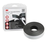 3M Dual Lock fermeture à pression flexible à adhérence immédiate élevée SJ354B, noir, 25,4 mm x 2,5 m, 5,7 mm, blister, 40 têtes/cm2 x1 morceau