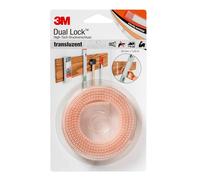 3M Dual Lock fermeture à pression flexible à haute résistance thermique (à l'intérieur et à l'extérieur) SJ3560, Translucide, 25,4 mm x 1,25 m, 5,7 mm, 40 têtes/cm2 x1 morceau