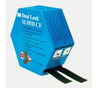 3M Dual Lock fermeture à pression flexible à haute résistance thermique SJ355D CF, noir, 25,4 mm x 10 m, 5,7 mm, 40 têtes/cm2 x1 morceau