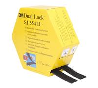 3M Dual Lock fermeture à pression flexible à adhérence instantanée élevée SJ354D, noir, 25,4 mm x 10 m, 5,7 mm, 40 têtes/cm2 x1 morceau