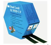3M Fermeture à pression Dual Lock SJ355D CF, noir 25,4 mm x 10 m, 5,7 mm, 40 têtes/cm², 1 morceau