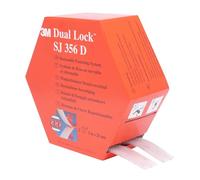3M Dual Lock SJ356D, solutions de fixations amovibles - conçu pour donner un aspect translucide (verre, verre acrylique (PMMA), Polycarbonate) - translucide, 2 x 25mm x 5m, 5.7mm (1 pièce)
