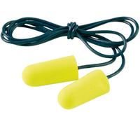 3M E-A-R Soft Yellow Neons, avec cordon, polyuréthane, flexible et confortable, par paire en sachet poly, jaune fluo, SNR = 36 dB, ES01005 x200 morceau