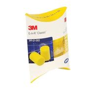 3M EAR Classic Lot de 20 paires de bouchons d'oreille emballés par paires, couleur jaune, protection = 28 dB - Pack COSMIKA
