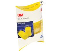3M EAR Classic Lot de 50 paires de bouchons d'oreille emballés par paires, couleur jaune, protection = 28 dB - Pack COSMIKA