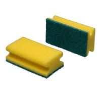 3M Éponge 24D, jaune/vert, 70 mm x 130 mm, 10/paquet x100 morceau