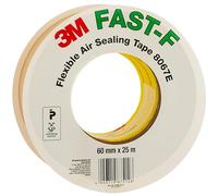 3M FAST-F Ruban Adhésif d'étanchéité Toute Saison 8067E, Blanc, 60 mm x 25 m, 0.25 mm, pré-découpe du liner 30-30
