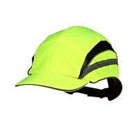 3M™ First Base™ 3 Casquette antiheurt 2021866, Classic, haute visibilité, jaune, visière réduite, 55 mm