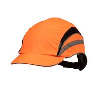3M™ First Base™ 3 Casquette antiheurt 2021874, Classic, Haute visibilité, Orange, visière réduite, 55 mm