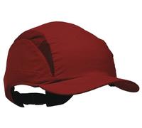 3M First Base 3 Classic - Casquette antichoc rouge - visière raccourcie 55 mm, EN812 x20 morceau