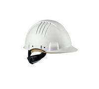 3M G3501M?VI - Casque de chantier - blanc - bouton rotatif - serre-tête en cuir