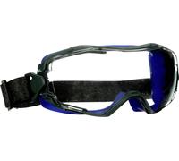 Lunettes-masque 3M GoggleGear 6000, monture bleue, sangle en néoprène, traitement antibuée/antirayures Scotchgard (K&N), écran transparent, GG6001NSGAF-BLU-EU x10 morceau
