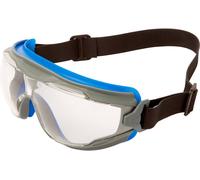 3M GoggleGear 500 Lunettes-masque GG501NSGAF-BLU, autoclavables, monture bleue-grise, serre-tête néoprène noir, oculaires incolores x10 morceau
