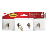 3M HOM-18QFGN Command™ porte-clés en bande 203 x 52 x 38 mm, blanc, métal, 1 pièce