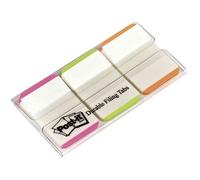 3M Post-it Index Strong 686L-PGO, 25,4 mm x 38 mm, vert, orange, rose, 3 x 22 bandes adhésives dans un étui x24 morceau