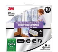 3M - Joint d’isolation - Porte et fenêtre - Conditions extrêmes - 2 à 6 mm - 6 m - Transparent