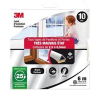 3M - Joint d’isolation - Porte et fenêtre - Très mauvais état - 2,5 à 6,5 mm - 6 m - Blanc