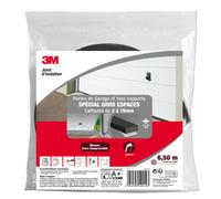 3M Joint d'isolation en mousse extra compressible pour portes de garage, spécial grands espaces, gris - 6,50 m