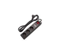 3m Ledkia Bloc multiprises 3 prises - Noir