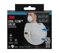 3M™Lot de 3 Masques Anti-Poussières Avec Valve FFP2
