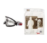 3M Lunettes-masque de sécurité 2890SA, Classic & Combinaison de protection 4500 blanc, taille L