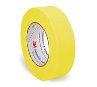 3M Masking Tape 388N, 06654, 36 mm x 55 m, jaune, dos en crêpe, résistant à l'humidité, multi-usage