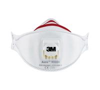 3M Masque anti poussière pliable FFP3 avec soupape - Blanc - Lot de 2