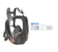 3M Masque complet confort réutilisable 6000, Certifié EN sécurité & Filtre anti-poussières 5935, 2 paires de filtres 5935 + 1 paire de porte-filtres 501/paquet