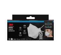 3M Masque de protection respiratoire Aura 9320+ pour ponçage manuel et outils électroportatifs