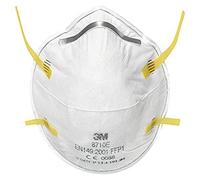 3M Masques anti-poussière, design à coquillage, blanc, 8710PT, Certifié EN sécurité