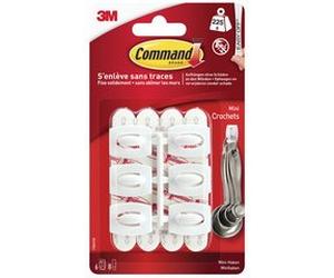 3M Mini-crochet, plastique, taille: S, blanc