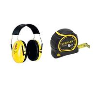 3M Peltor Casque antibruit Optime I H510A-401-GU - Jaune - Serre-tête, 27 dB & Stanley 1-30-697 - Mètre Tylon Bi matière 5m X 19mm - Position Du Zéro Réel - Classe Ii - Crochet Pour Ceinture