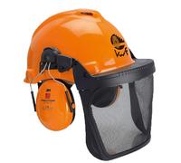 3M Peltor Combinaison de casque forestier OPTIME I Casque, protection auditive et visière filet