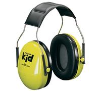 3M Peltor kid casque antibruit H510, vert fluo / noir faible poids, coquilles souples, réglable en continu - 1 pièce (H510AKGC)